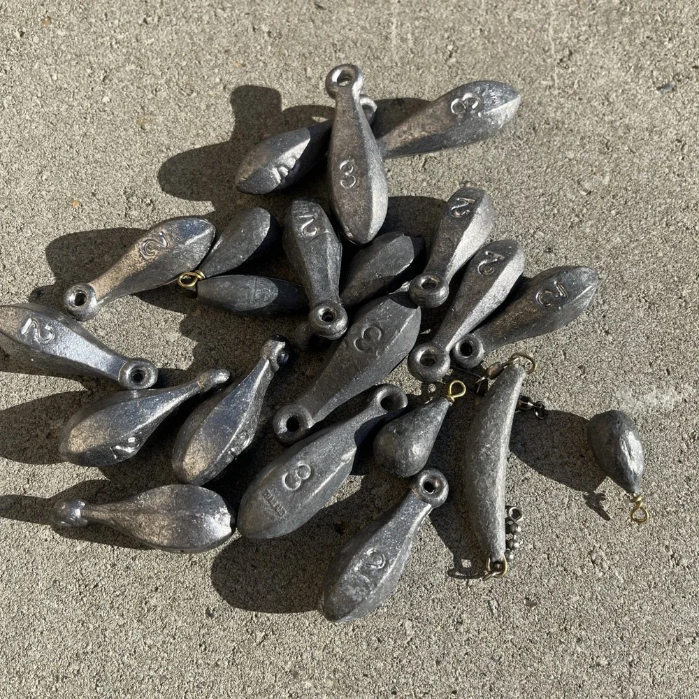 Fishing Bank Sinkers Fluke - Bass - Ocean - Fishing - Fresh Water Lot Bundle